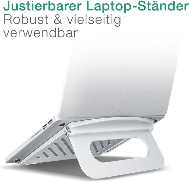 CELLONIC Laptopständer – Verstellbarer tragbarer Notebookhalter für Laptops/Tablets bis 17" – Rutsch