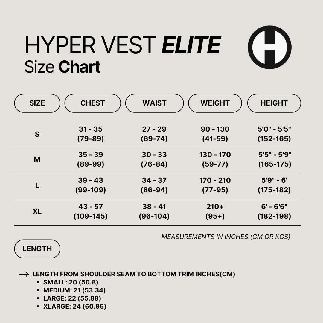 HYPERWEAR Hyper Vest Elite Verstellbare Gewichtsweste Gewicht 10lbs Biss 20lbs, Robustes schwarzes C