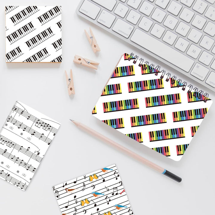 Scrapbook-Papier mit Musiknoten, 24 Blatt, Musik-Thema, doppelseitig, dekoratives Bastelpapier für K