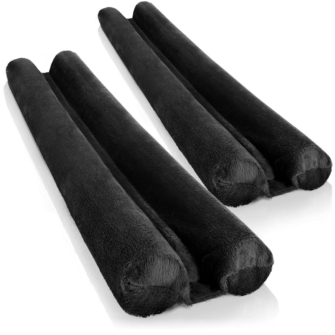 com-four® 2X Zugluftstopper für die Tür - Mikrofaser Türbodendichtung - Luftzugstopper mit Doppeldic