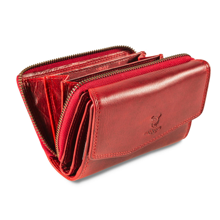 MATADOR RFID Blocker Leder Portemonnaie Damen Gross | Geldbeutel Portmonee Damen mit Geschenk-Box |