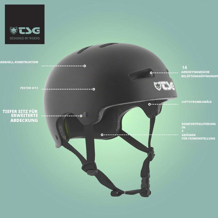 TSG Helm Evolution Solid Color S/M weiss (satin white), S/M weiss (satin white)