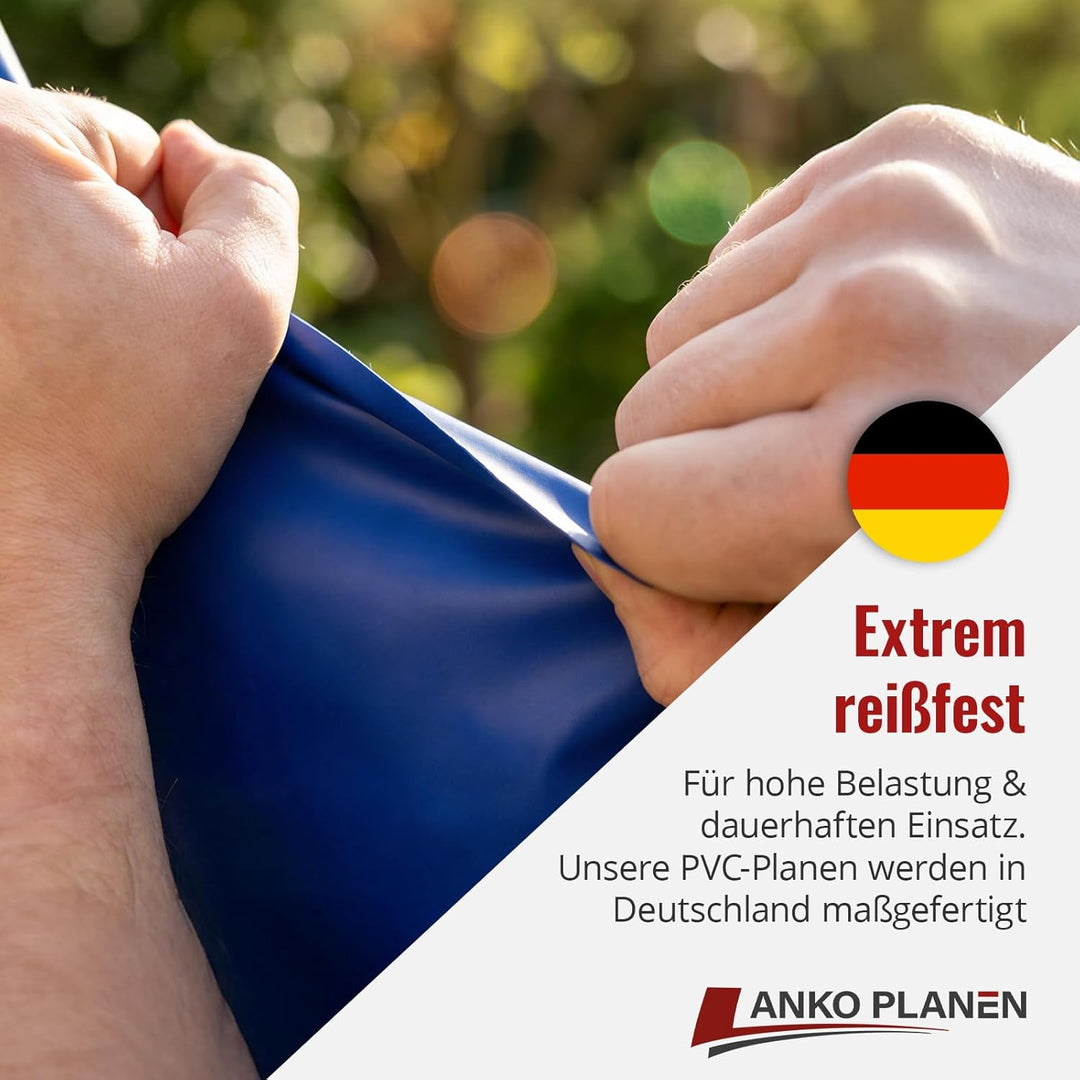 ANKO PLANEN PVC Abdeckplane 700 g/m² schwer wasserdicht UV-beständig reissfest – Matte LKW Plane für