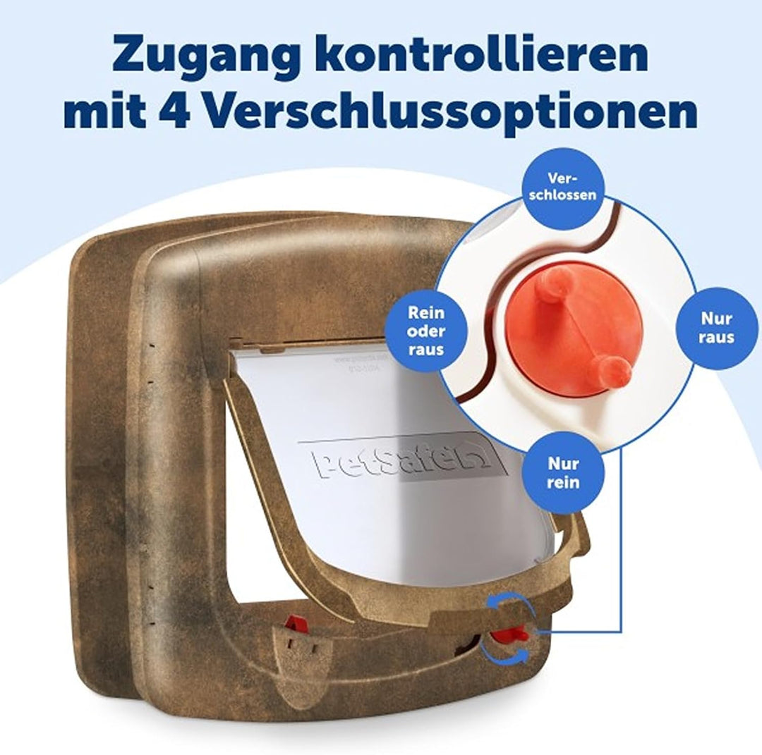 PetSafe Staywell Magnetische Katzenklappe Deluxe, Magnet-Schlüssel gibt nur Ihrer Katze Zugang - häl