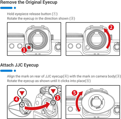 JJC Kamera Augenmuschel Okular für Nikon Z9 Sucher, 360° Drehbare Weiche Augenmuschel ersetzt Nikon