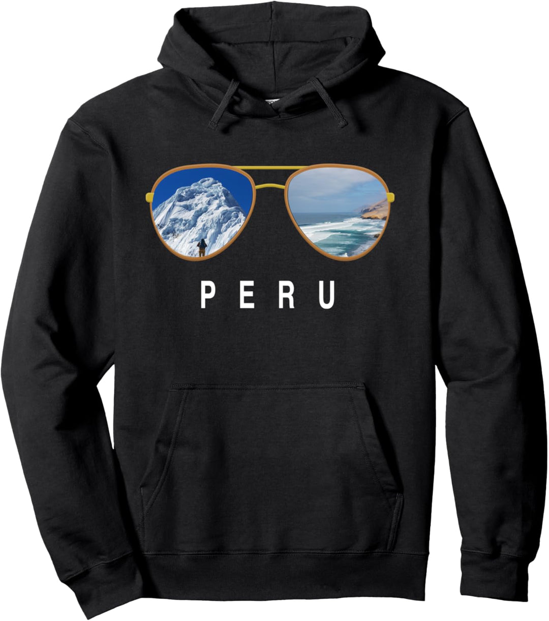 Peru Sonnenbrille Landschaft Flagge Peru Lentes Pullover Hoodie