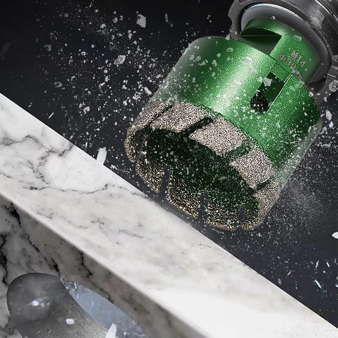 60mm Trocken Fliesenbohrer, M14 Gewindeanschluss Vakuumgelötete Lochsäge Diamantbohrer für Mauerwerk