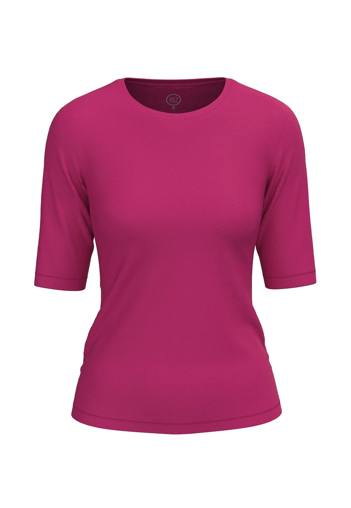 10102 Damen Basic Rundhals (Round-Neck) Halbarm Kurzarm T-Shirt/Jersey Tshirt Oberteile, Basics und
