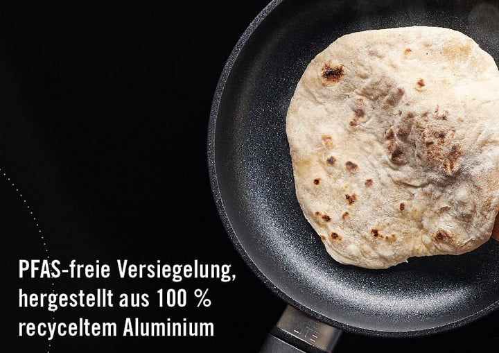 Woll Eco Lite QXR Flachpfanne - Induktiv - Ø 24 cm, 5 cm hoch, mit abnehmbarem Stiel - Geeignet für