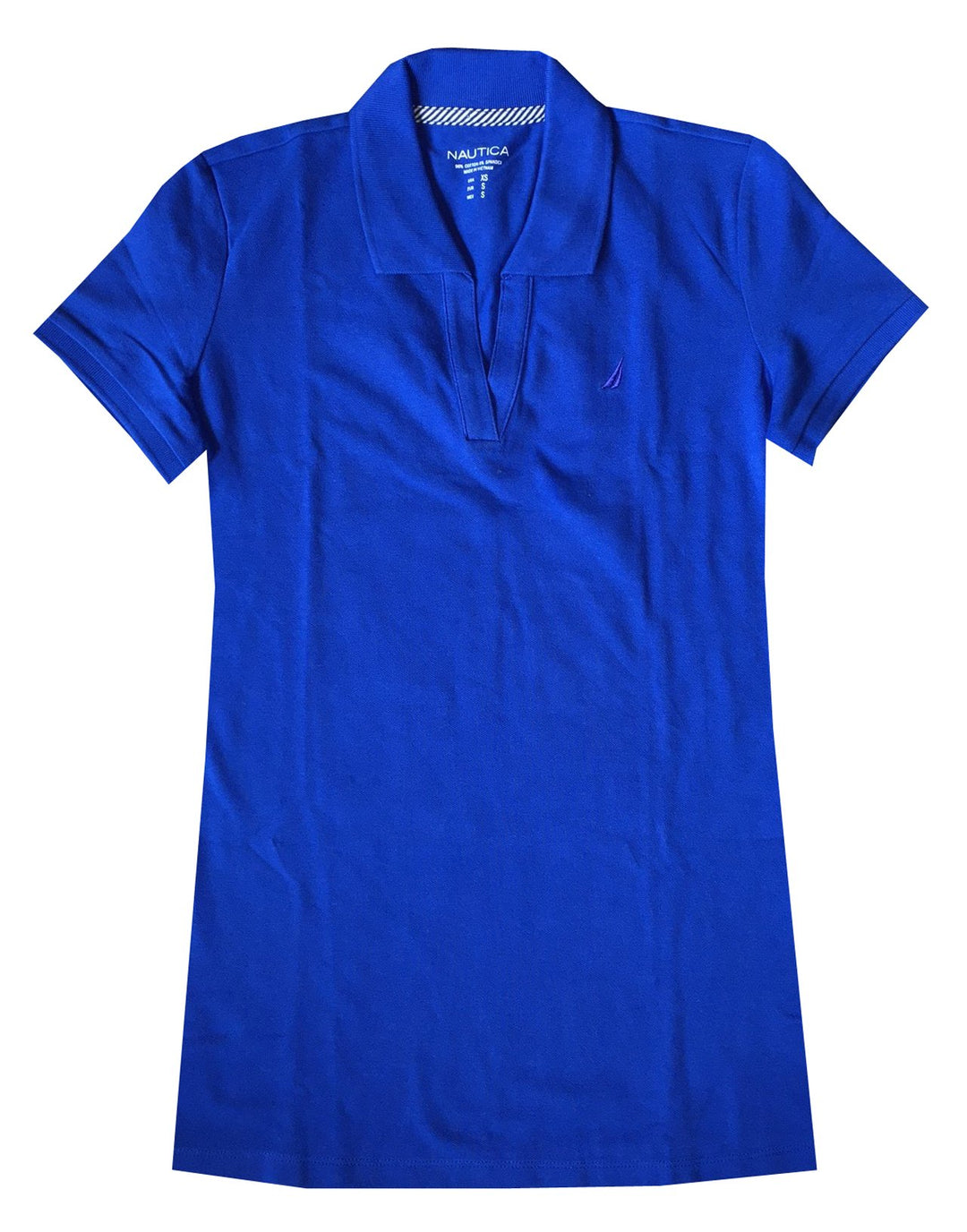 Nautica Women Split-Neck Polo Shirt (XS, Royal)