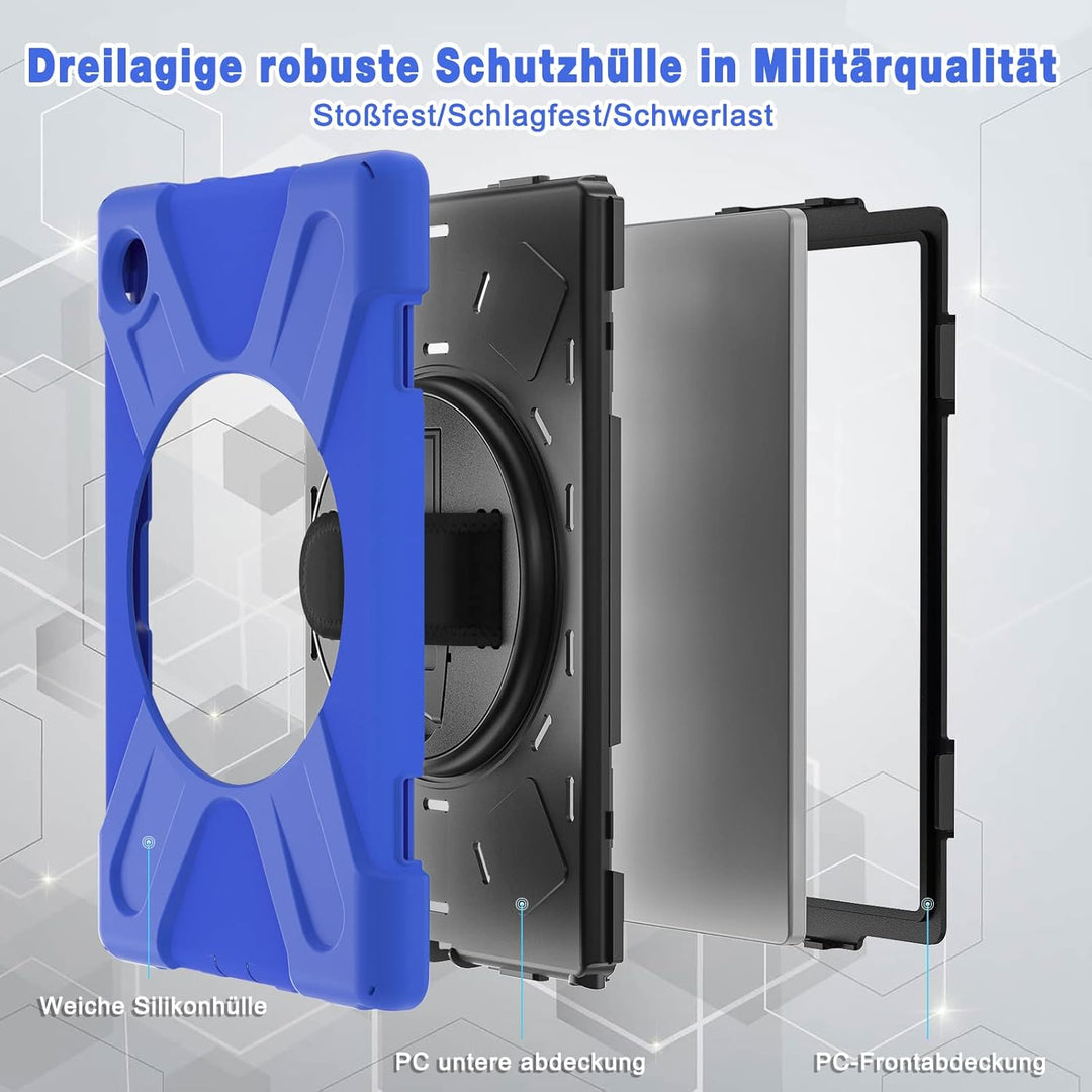 BRAECN Hülle für Samsung Galaxy Tab A8 10.5 Zoll 2022 SM-X200/SM-X205/SM-X207, Stossfeste Robuste Tr