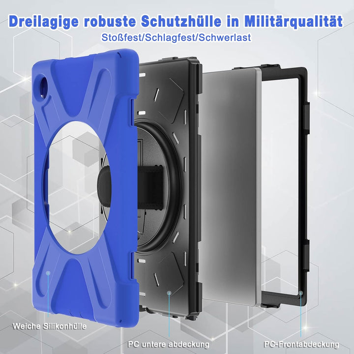 BRAECN Hülle für Samsung Galaxy Tab A8 10.5 Zoll 2022 SM-X200/SM-X205/SM-X207, Stossfeste Robuste Tr