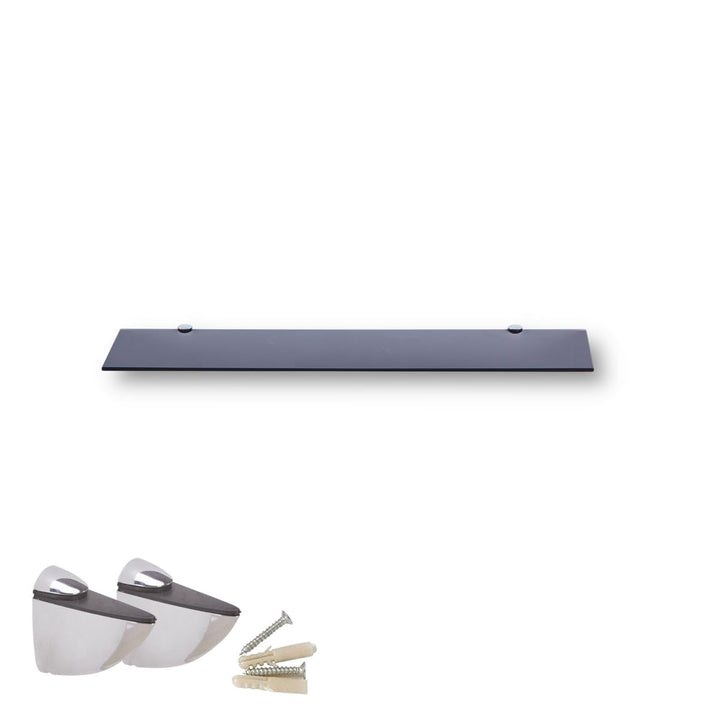 Euro Tische Glas Wandregal 60x17.8cm Badregal, Glas Regal für Badezimmer, Duschregal mit 6mm ESG Sic