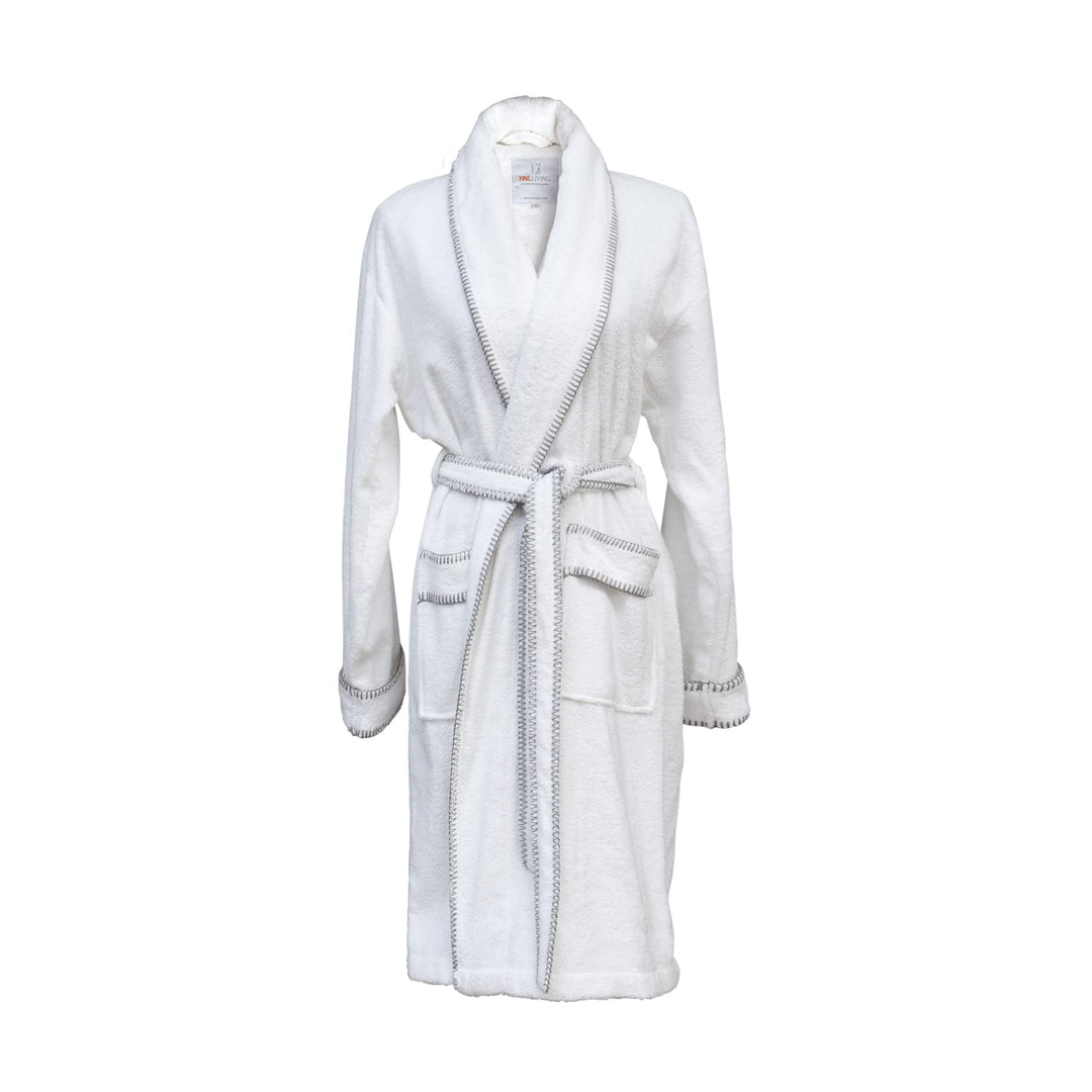 Heckett Lane Bademantel 60% Baumwolle 40% Bambus Viscose Bamboo S White