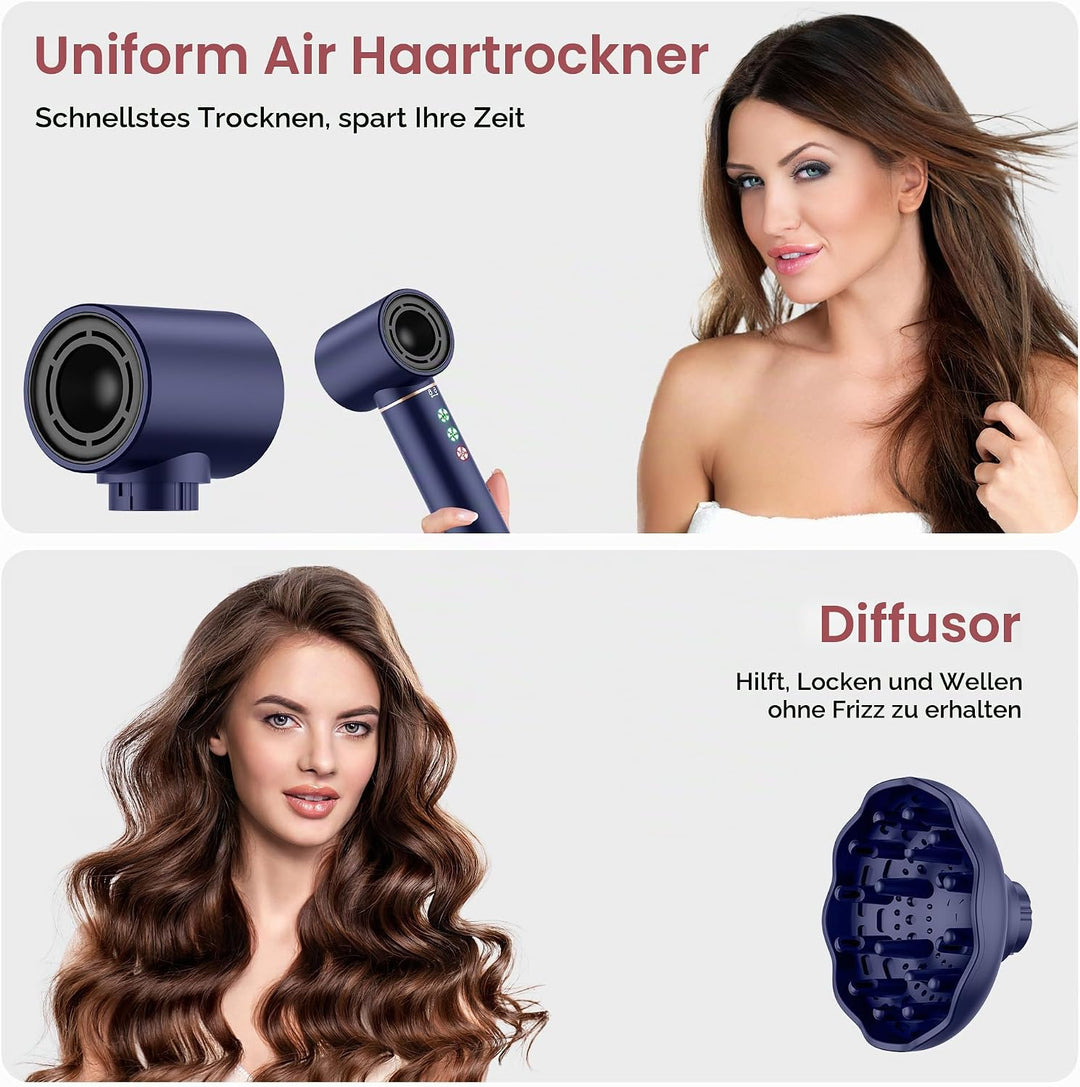 Air Styler 7 in 1 Airbrush Haarstyler Hair Styler mit 110000 U/Min Haartrockner 1300W High Speed Föh