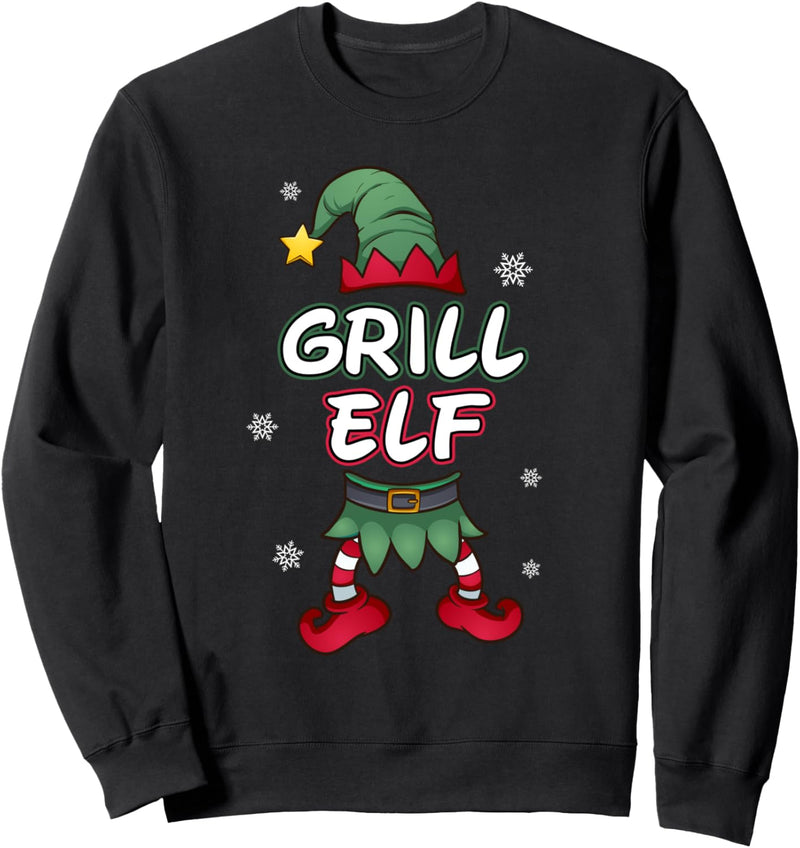 Grill Elf Weihnachtsoutfit Partnerlook Geschenk Weihnachten Sweatshirt