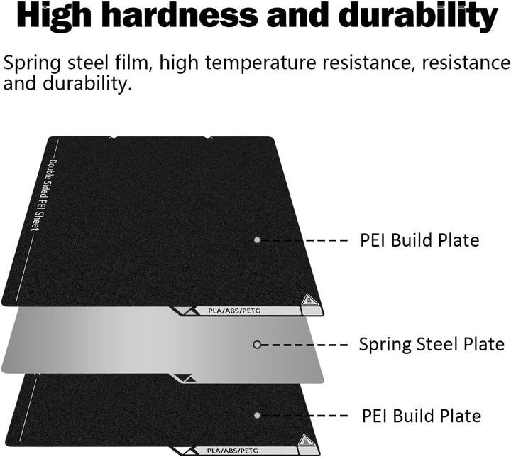 HzdaDeve 266x276MM für Kobra X/S1 Combo Build Plate PEI Blatt Doppelseitige Texturierte Platte Behei
