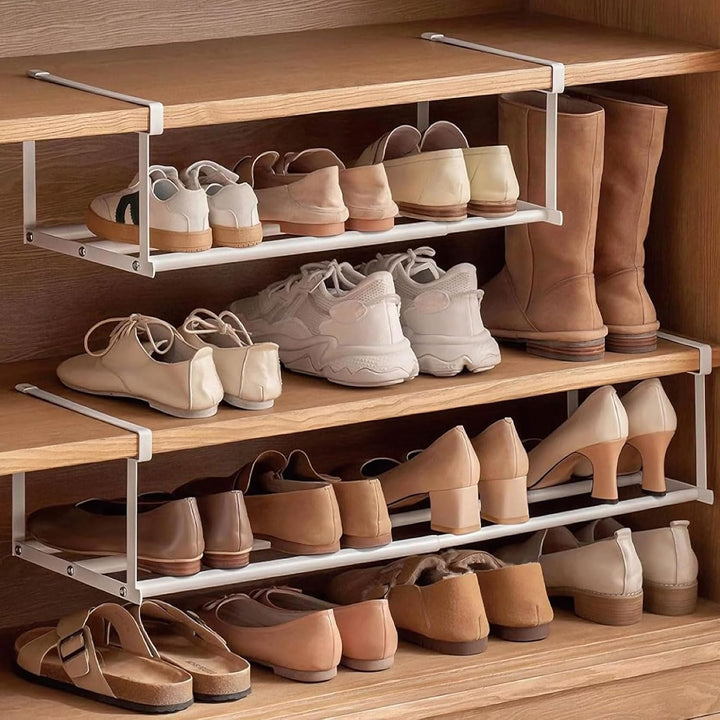 Hängendes Schuhregal Organizer 40–70 cm Ausziehbar – Erweiterbarer Regal Organizer unter dem Schrank