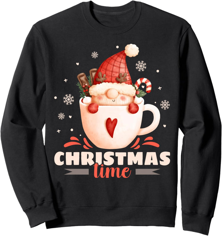 Weihnachts-Wichtel in einer Tasse, Christmas Time, Gnom Sweatshirt