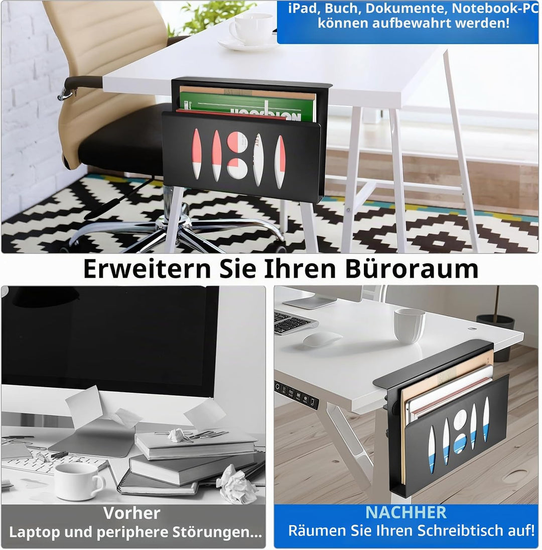 HAQIUHETO schubladen Organizer Laptop Stand Notebook ständer,Aus Stahl,kein Bohren erforderlich Zijs