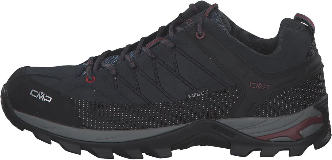 CMP Herren Rigel Low Shoes Wp Trekking-& Wanderhalbschuhe 39 EU Asphalt Syrah Dark, 39 EU Asphalt Sy