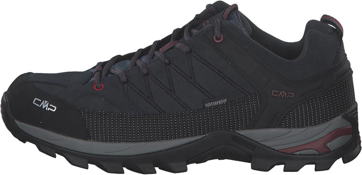CMP Herren Rigel Low Shoes Wp Trekking-& Wanderhalbschuhe 39 EU Asphalt Syrah Dark, 39 EU Asphalt Sy