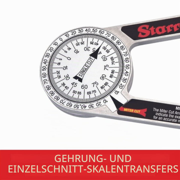 Starrett 505P-7 Gehrungssäge Winkelmesser 17,8 Cm, Gelb und Weiss, 17,8 Cm, Gelb und Weiss