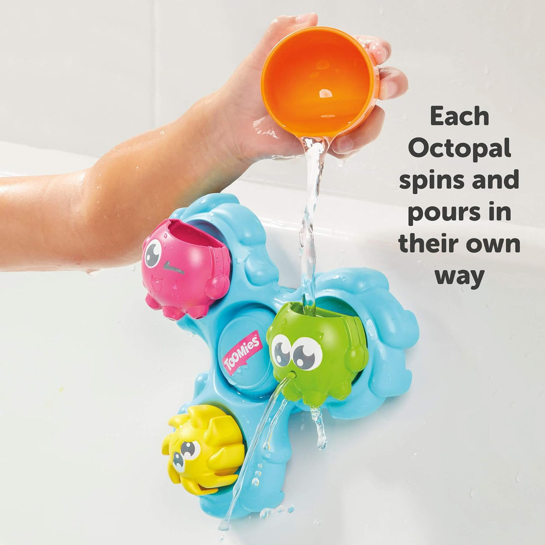 TOMY Games E72820C Spin & Splash Toomies Octopus Bath Toy for Water Play Suitable for 1, 2, 3 & 4 Ye