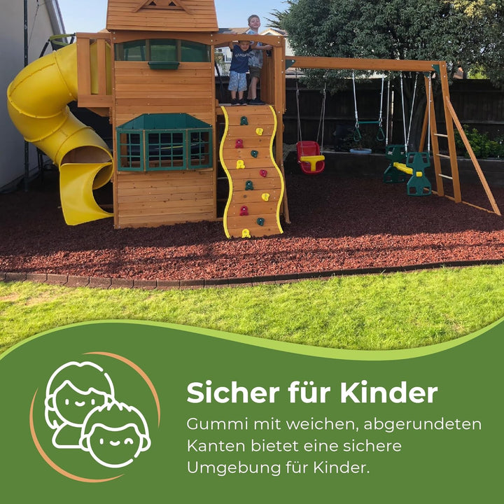 EcoShape FlexiBorder - das Flexible Rasenkantensystem (6 x 1 Meter, Grau), Grau