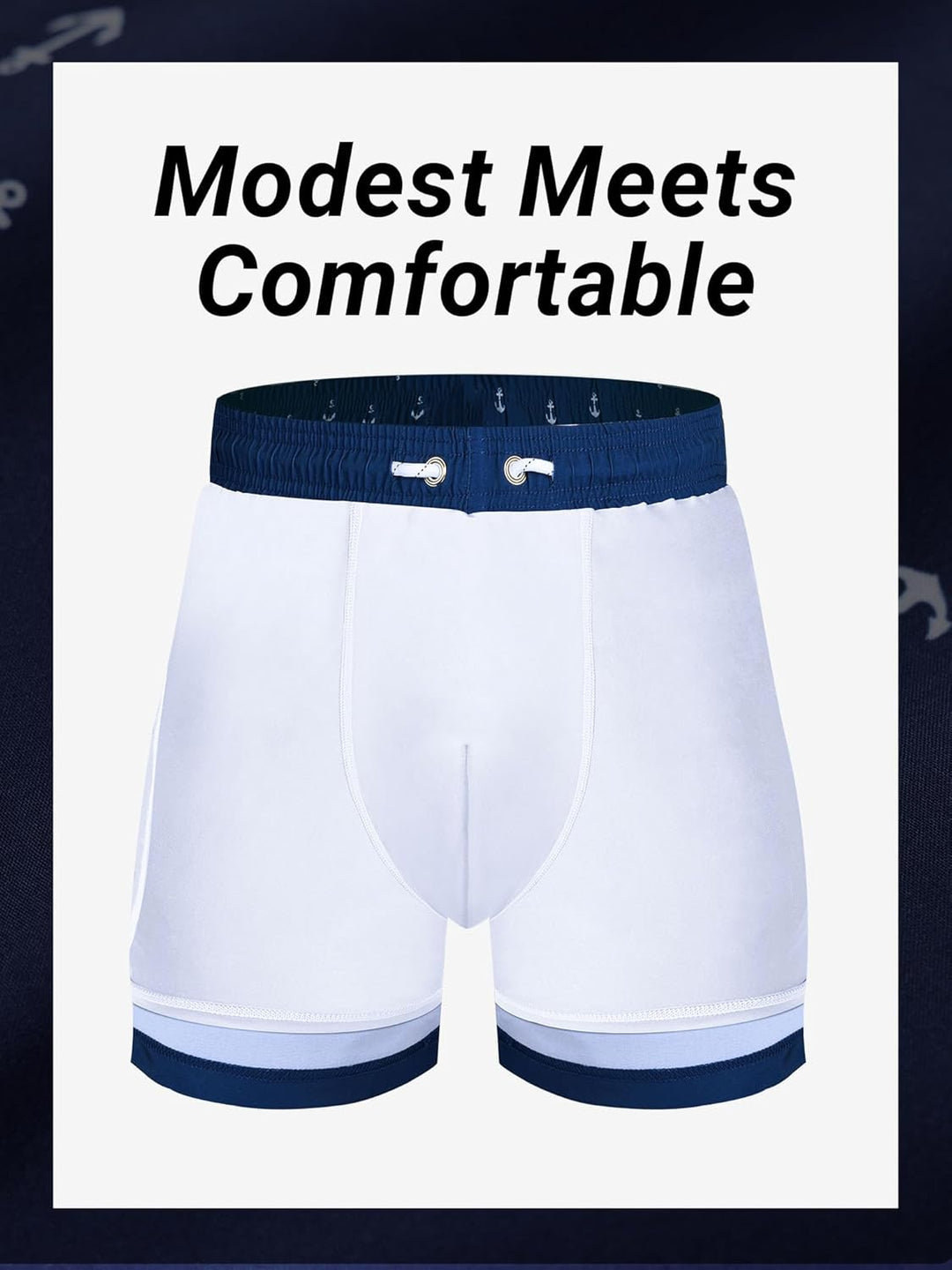 Arcweg Badehose für Herren Badeshorts mit Kompression Liner 2 in 1 Schnelltrocknend Strandhose Männe