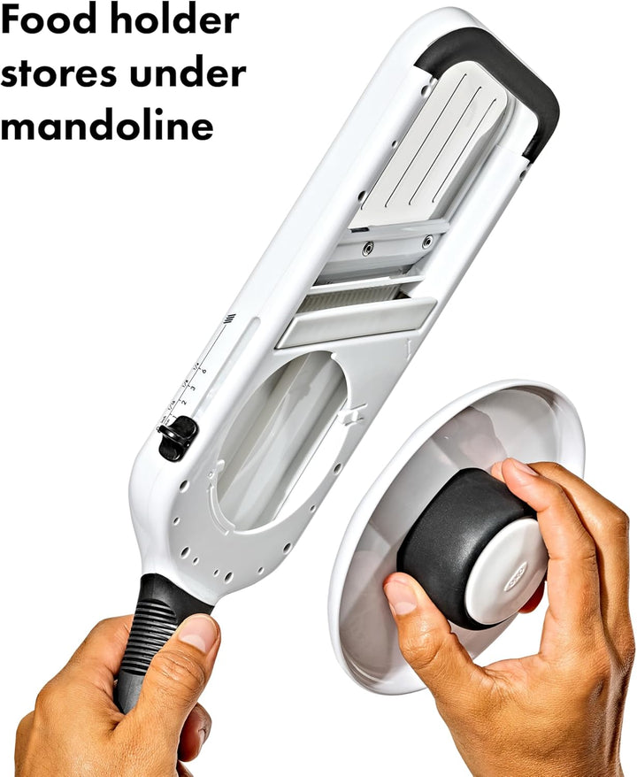 OXO Good Grips Präzisions-Hand-Gemüsehobel - Kompaktes einstellbares Schneidgerät mit 5 Klingeneinst