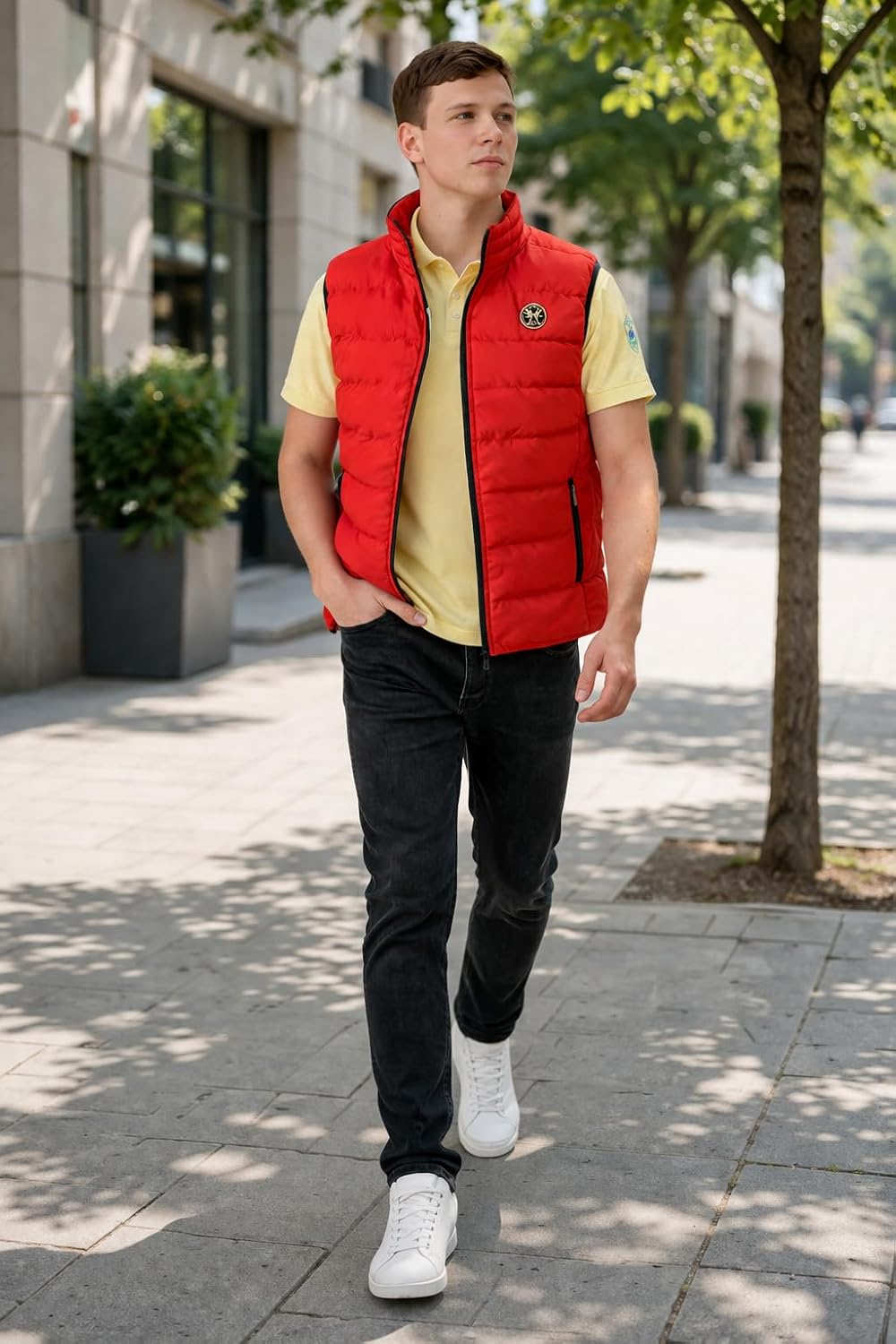 2chilly Herren leichte Steppweste Weste Berlin Bodywarmer mit Seitentaschen gesteppt ideal für den Ü