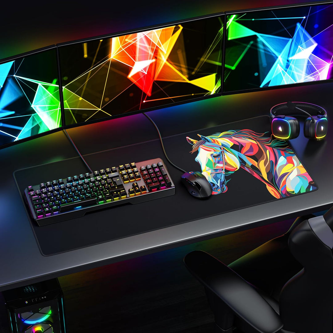 TITANWOLF - XXL Speed Gaming Mauspad 900 x 400mm - XXL Mousepad - Tischunterlage Large Size - verbes