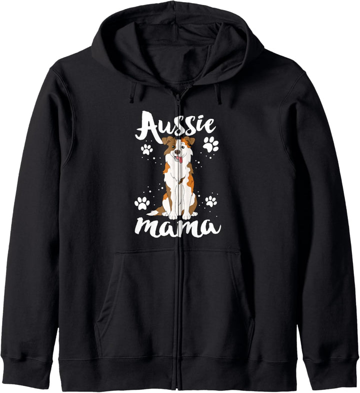 Dog Mama Shirt For Women Australian Shepherd Aussie Mom Kapuzenjacke