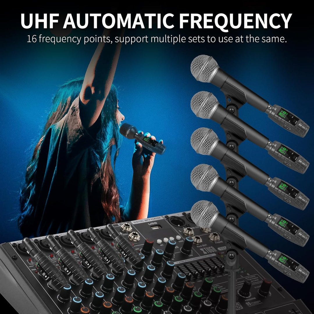 XTUGA U-95 UHF Wireless XLR Sender und Empfänger, wiederaufladbarer Mikrofonadapter für dynamisches