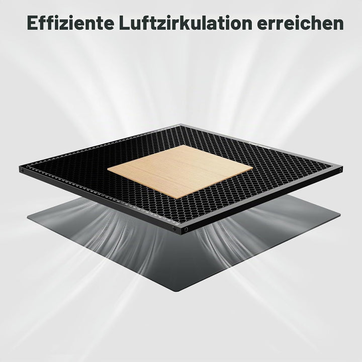 Tocome 300 x 300mm Waben Laser Arbeitstisch 12" x 12" Stahl Wabentisch für Lasergravierer 300x300mm,