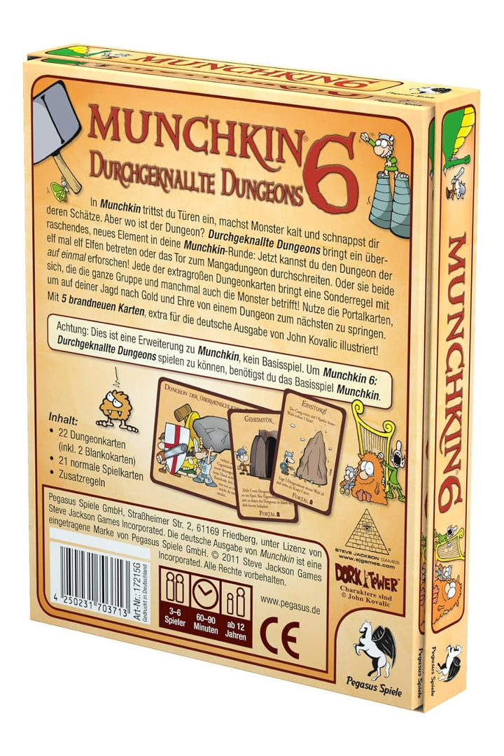 Pegasus Spiele 17216G - Munchkin 6, Durchgeknallte Dungeons, Spielzeug