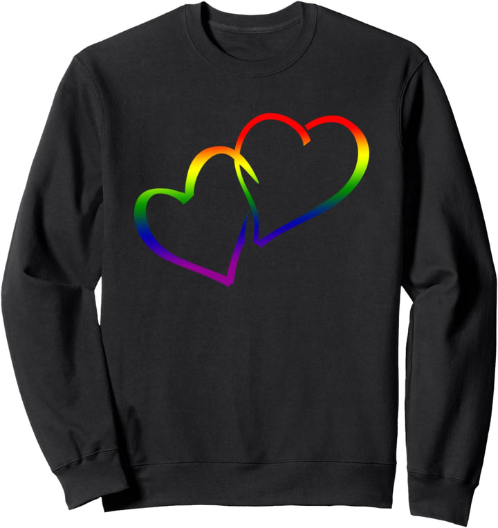 LGBTQ Lesben Homosexuell Homosexuell Pansexualität Regenbogen Herzen Sweatshirt