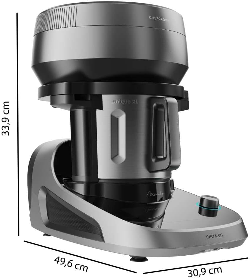 Cecotec Küchenroboter mit Lebensmittelspender Mambo CooKing Unique. 2200 W, 45 Funktionen, Tausende