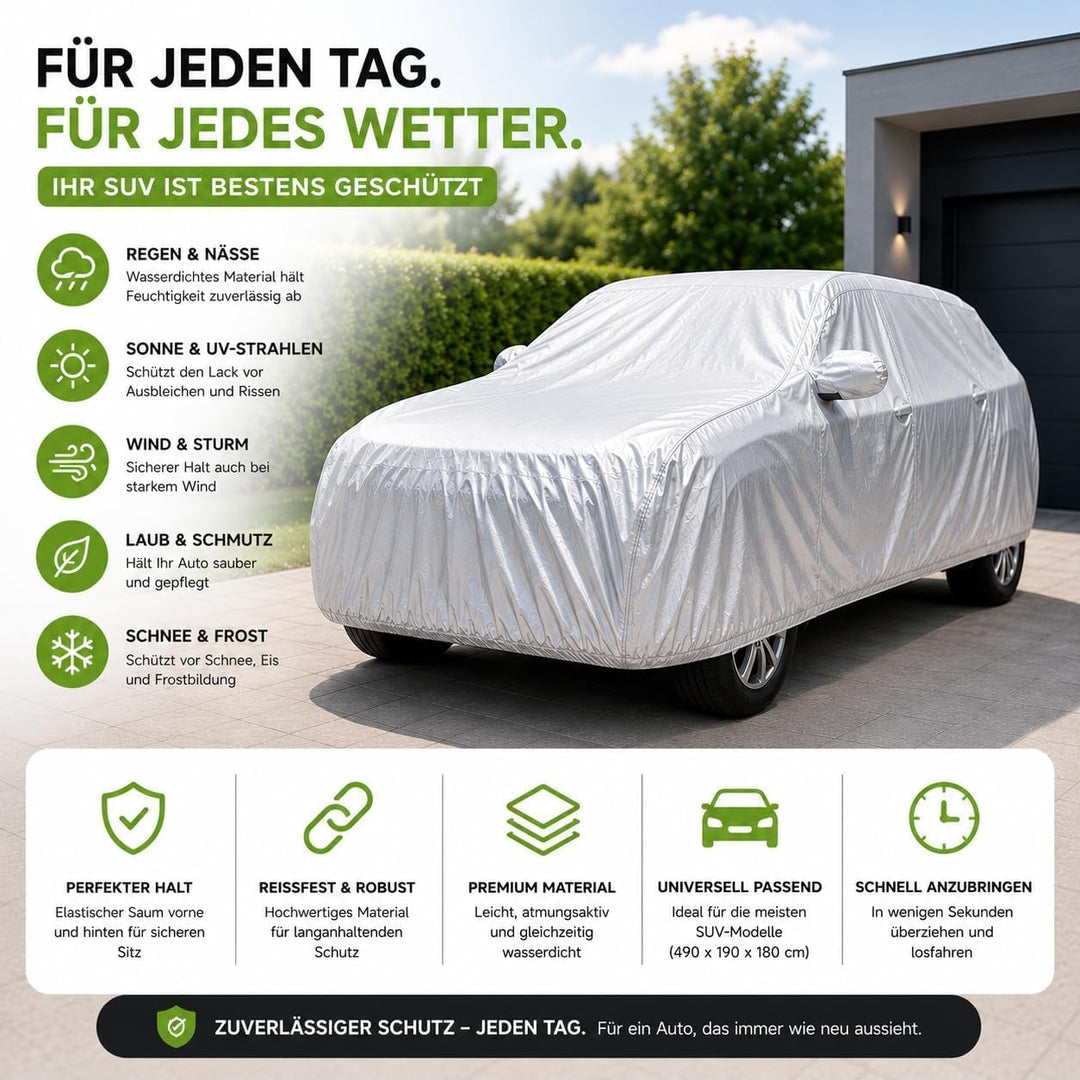 Autogadget® XXL SUV Auto Abdeckplane - Autoabdeckung &amp; universale Autoschutzhülle - Abdeckung - Car