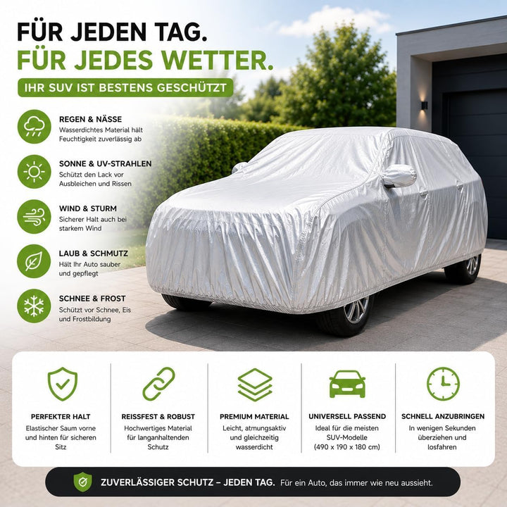 Autogadget® XXL SUV Auto Abdeckplane - Autoabdeckung &amp; universale Autoschutzhülle - Abdeckung - Car