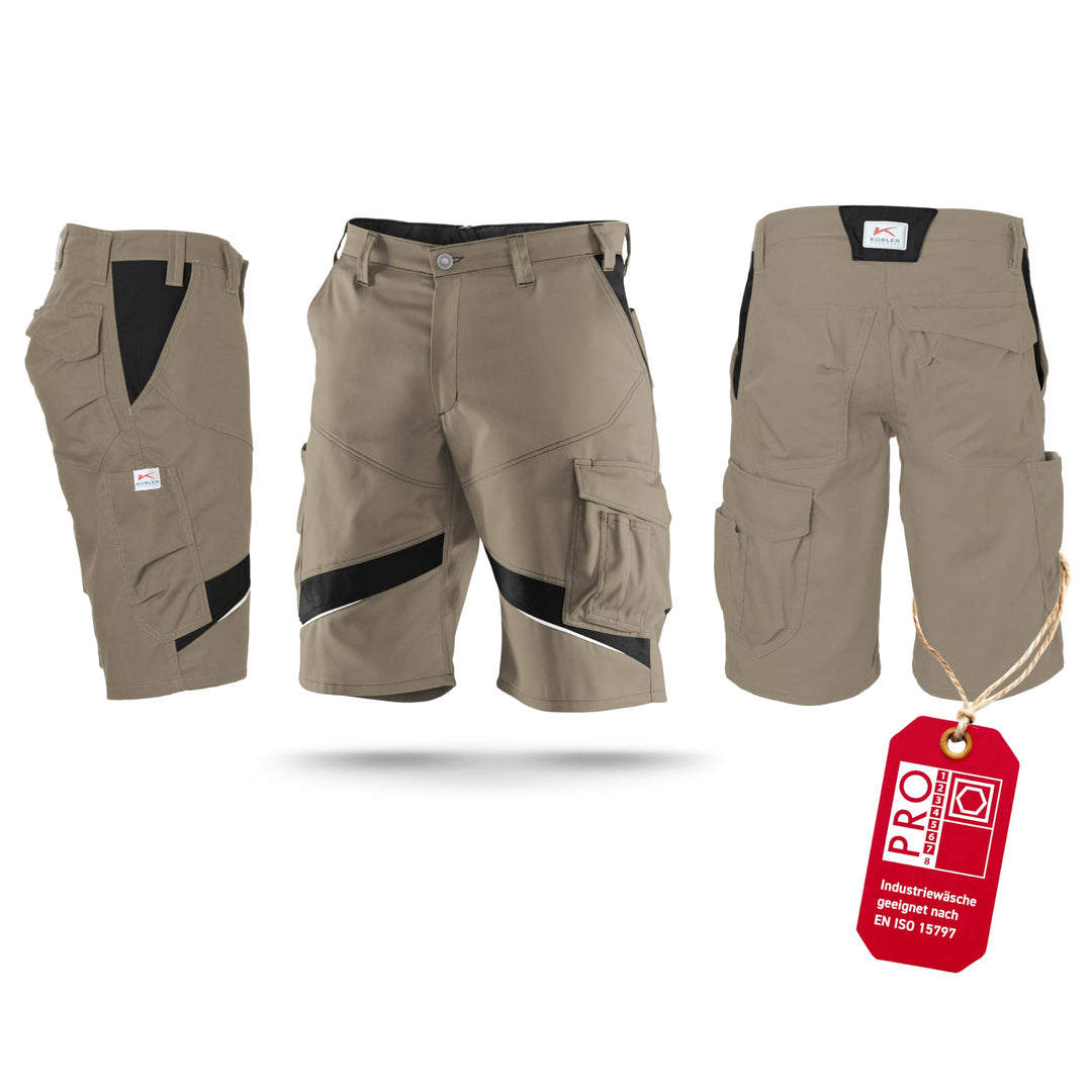 KÜBLER ACTIVIQ Arbeitsshorts beige, Grösse 40, Herren-Arbeitsshorts aus Mischgewebe, leichte Arbeits