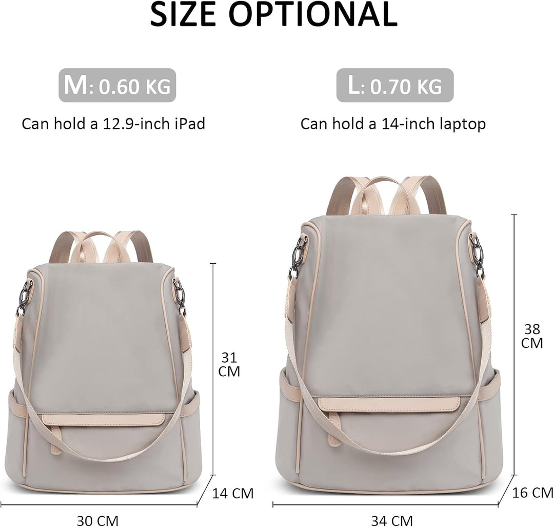 DORRISO Damen Rucksack Anti-Diebstahl Tagesrucksäcke Leicht Schulranzen Reise Rucksäcke Schulter Tas