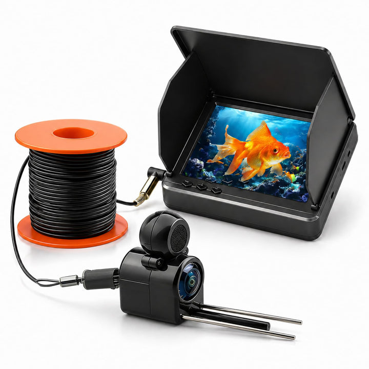Fischfinder, Unterwasserkamera Angeln mit 4.3" IPS Display und 30m Kabel, Fish Finder Kamera IP67 Wa