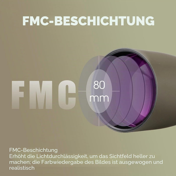 Svbony SV401 Spektiv, 20-60x80 Spektiv mit Stativ, Wasserdichtes FMC Optik 45-Grad Abgewinkelt Spekt
