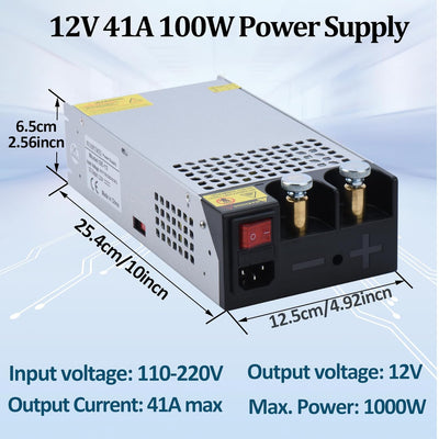 DC 12V 83A 1000W Netzteil Transformator Schalternetzteil 110V/220V AC auf DC 12Volt 83A Netzteil Tra