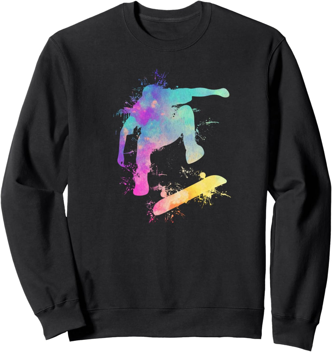 Skateboard Skateboarder Halfpipe Geschenk Watersplash Skater Sweatshirt