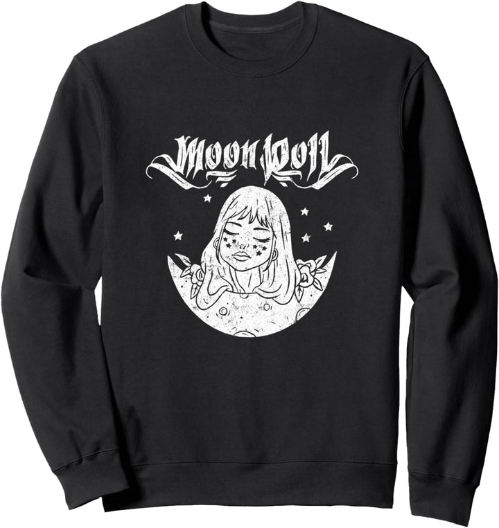 Moon Doll Gothic Occult Kawaii Emo Punk Wicca Egirl Goth Sweatshirt