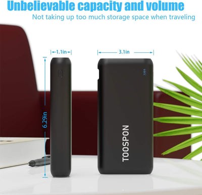 PowerBank 50000mAh, 22,5 W, tragbares Ladegerät, 4 USB-Akku, integrierte Taschenlampe, 20 W, USB C,