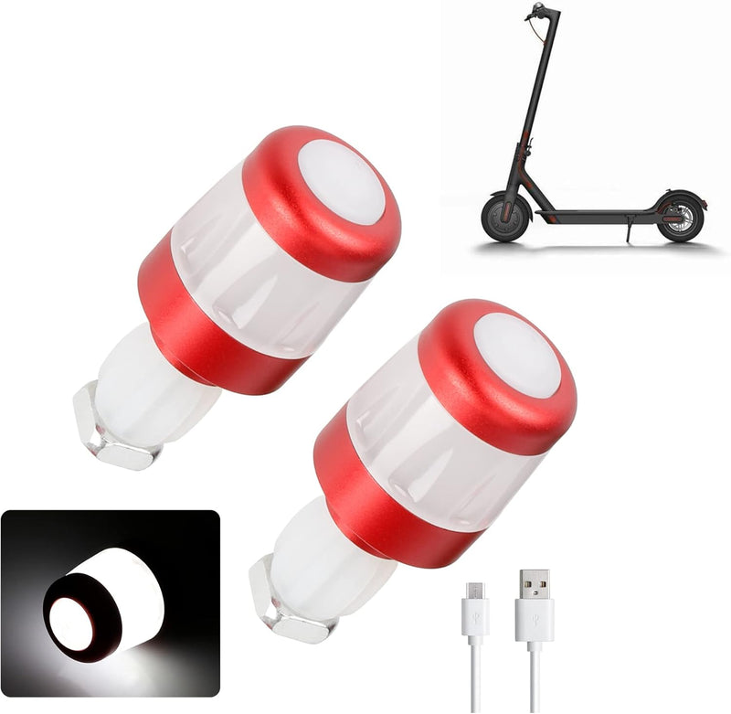 Fututech LED-Lenkerleuchte, wasserdicht, für Elektroroller, Lenkerstopfen für Xiaomi, Blinker, wiede